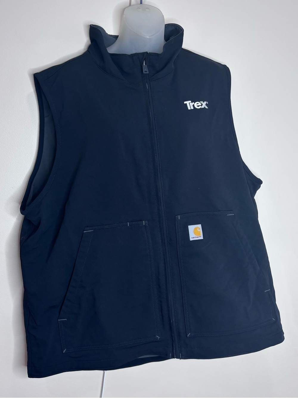 Carhartt Super Dux Zip Up Black Workwear Vest Coat Jacket size XL